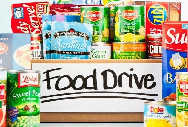 Food drive donations